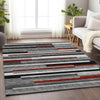 Piper Looms Mayfield Stripes AMF956 Gray Machine Washable Area Rug Lifestyle Image Feature