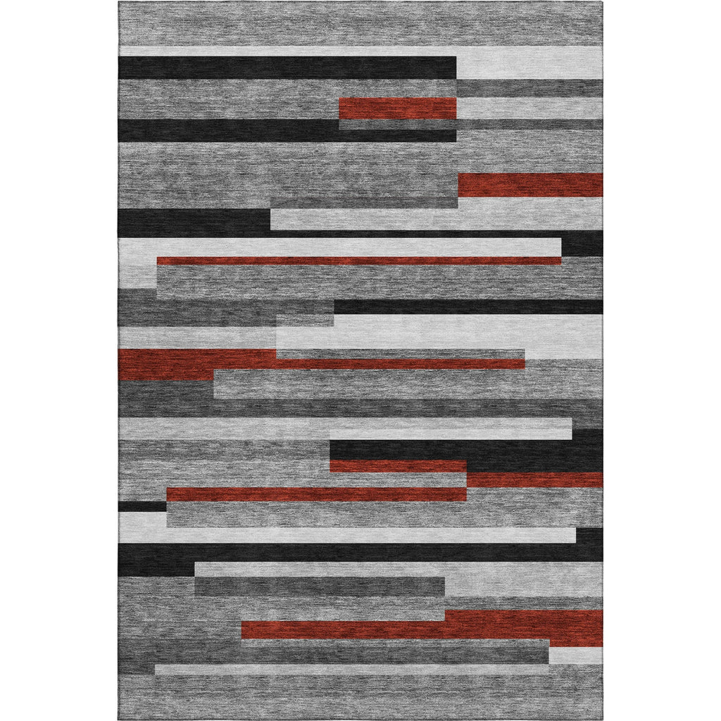 Piper Looms Mayfield Stripes AMF956 Gray Machine Washable Area Rug main image