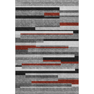 Piper Looms Mayfield Stripes AMF956 Gray Machine Washable Area Rug main image