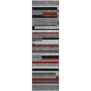 Piper Looms Mayfield Stripes AMF956 Gray Machine Washable Area Rug Runner Main Image