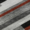 Piper Looms Mayfield Stripes AMF956 Gray Machine Washable Area Rug Swatch Image