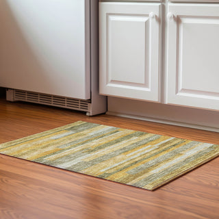 Piper Looms Mayfield Stripes AMF956 Honey Machine Washable Area Rug Scatter Lifestyle Image Feature