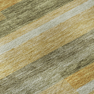 Piper Looms Mayfield Stripes AMF956 Honey Machine Washable Area Rug Swatch Image