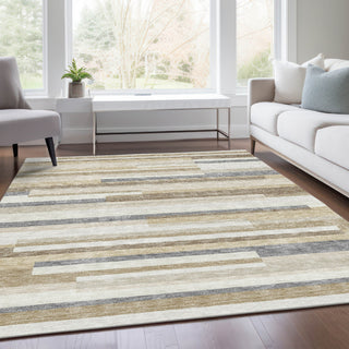 Piper Looms Mayfield Stripes AMF956 Ivory Machine Washable Area Rug Lifestyle Image Feature