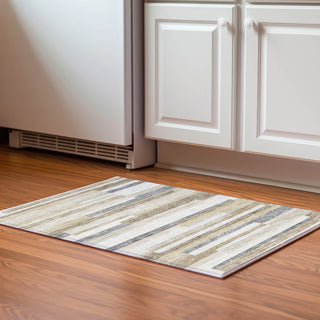Piper Looms Mayfield Stripes AMF956 Ivory Machine Washable Area Rug Scatter Lifestyle Image Feature