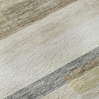 Piper Looms Mayfield Stripes AMF956 Ivory Machine Washable Area Rug Swatch Image