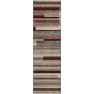 Piper Looms Mayfield Stripes AMF956 Merlot Machine Washable Area Rug Runner Main Image