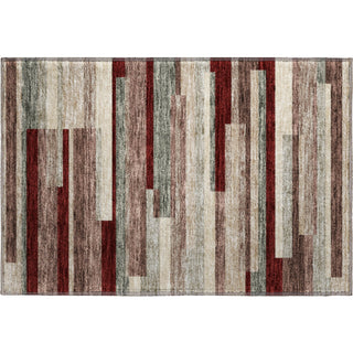 Piper Looms Mayfield Stripes AMF956 Merlot Machine Washable Area Rug Scatter Main Image