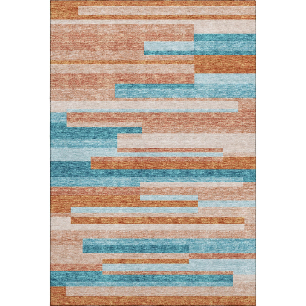 Piper Looms Mayfield Stripes AMF956 Orange Machine Washable Area Rug main image
