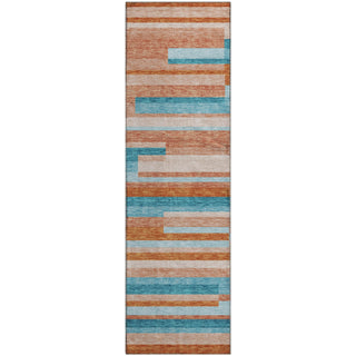 Piper Looms Mayfield Stripes AMF956 Orange Machine Washable Area Rug Runner Main Image