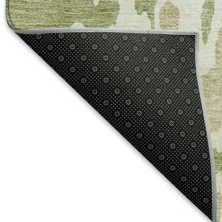 Piper Looms Mayfield Abstract AMF957 Aloe Machine Washable Area Rug Backing Image