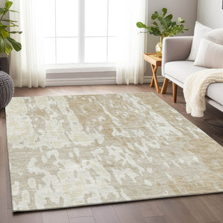 Piper Looms Mayfield Abstract AMF957 Beige Machine Washable Area Rug Lifestyle Image Feature