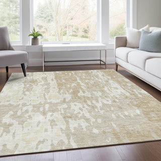 Piper Looms Mayfield Abstract AMF957 Beige Machine Washable Area Rug Lifestyle Image Feature