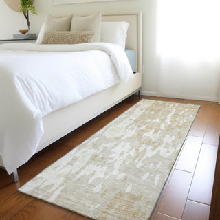Piper Looms Mayfield Abstract AMF957 Beige Machine Washable Area Rug Runner Lifestyle Image Feature