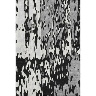 Piper Looms Mayfield Abstract AMF957 Black Machine Washable Area Rug main image