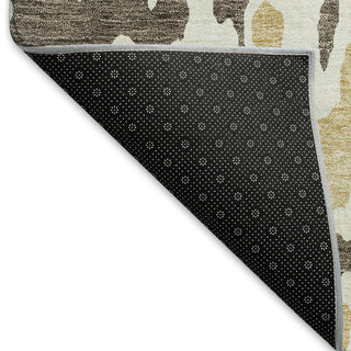 Piper Looms Mayfield Abstract AMF957 Brown Machine Washable Area Rug Backing Image
