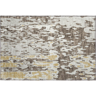 Piper Looms Mayfield Abstract AMF957 Brown Machine Washable Area Rug Scatter Main Image