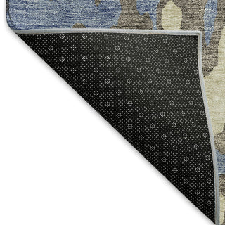 Piper Looms Mayfield Abstract AMF957 Denim Machine Washable Area Rug Backing Image