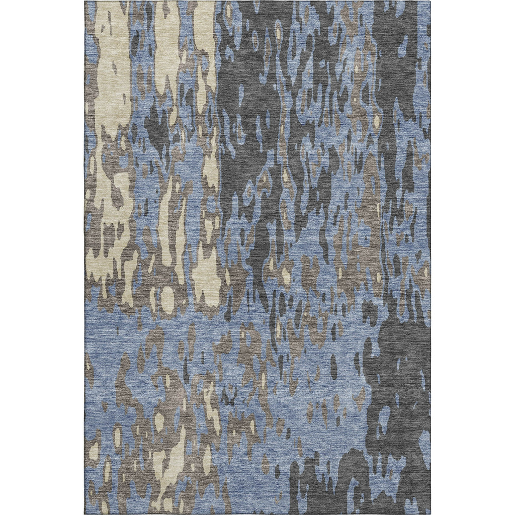 Piper Looms Mayfield Abstract AMF957 Denim Machine Washable Area Rug main image