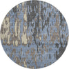 Piper Looms Mayfield Abstract AMF957 Denim Machine Washable Area Rug Round Main Image