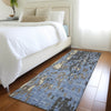 Piper Looms Mayfield Abstract AMF957 Denim Machine Washable Area Rug Runner Lifestyle Image Feature