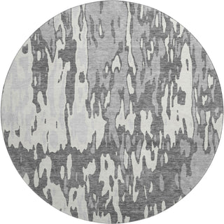 Piper Looms Mayfield Abstract AMF957 Gray Machine Washable Area Rug Round Main Image