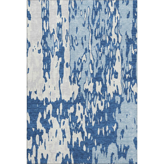 Piper Looms Mayfield Abstract AMF957 Navy Machine Washable Area Rug main image