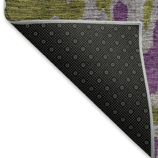 Piper Looms Mayfield Abstract AMF957 Olive Machine Washable Area Rug Backing Image