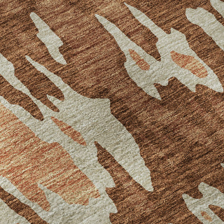 Piper Looms Mayfield Abstract AMF957 Paprika Machine Washable Area Rug Swatch Image