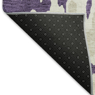Piper Looms Mayfield Abstract AMF957 Purple Machine Washable Area Rug Backing Image