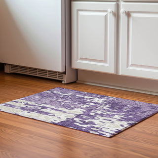 Piper Looms Mayfield Abstract AMF957 Purple Machine Washable Area Rug Scatter Lifestyle Image Feature