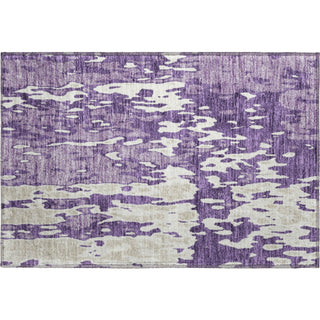 Piper Looms Mayfield Abstract AMF957 Purple Machine Washable Area Rug Scatter Main Image