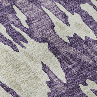 Piper Looms Mayfield Abstract AMF957 Purple Machine Washable Area Rug Swatch Image