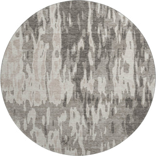Piper Looms Mayfield Abstract AMF957 Taupe Machine Washable Area Rug Round Main Image