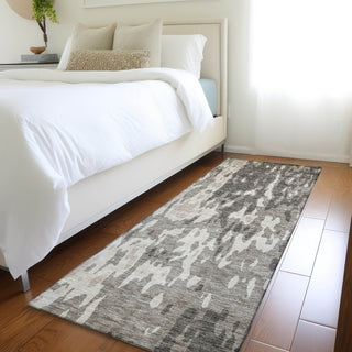 Piper Looms Mayfield Abstract AMF957 Taupe Machine Washable Area Rug Runner Lifestyle Image Feature