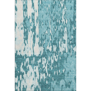 Piper Looms Mayfield Abstract AMF957 Teal Machine Washable Area Rug main image