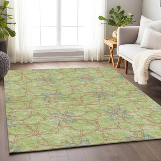 Piper Looms Mayfield Geometric AMF958 Aloe Machine Washable Area Rug Lifestyle Image Feature