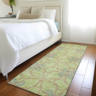Piper Looms Mayfield Geometric AMF958 Aloe Machine Washable Area Rug Runner Lifestyle Image Feature