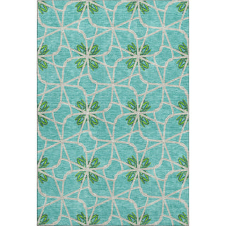Piper Looms Mayfield Geometric AMF958 Aqua Machine Washable Area Rug main image