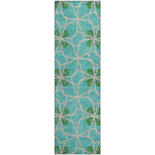 Piper Looms Mayfield Geometric AMF958 Aqua Machine Washable Area Rug Runner Main Image