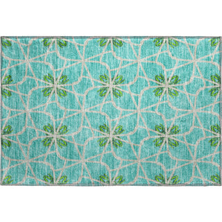 Piper Looms Mayfield Geometric AMF958 Aqua Machine Washable Area Rug Scatter Main Image