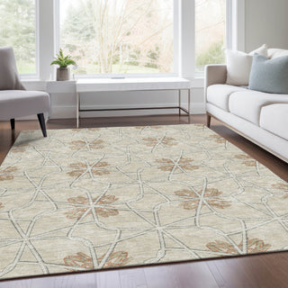 Piper Looms Mayfield Geometric AMF958 Beige Machine Washable Area Rug Lifestyle Image Feature