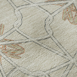 Piper Looms Mayfield Geometric AMF958 Beige Machine Washable Area Rug Swatch Image