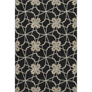 Piper Looms Mayfield Geometric AMF958 Black Machine Washable Area Rug main image