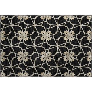 Piper Looms Mayfield Geometric AMF958 Black Machine Washable Area Rug Scatter Main Image