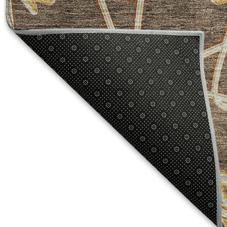 Piper Looms Mayfield Geometric AMF958 Brown Machine Washable Area Rug Backing Image