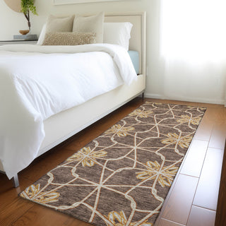 Piper Looms Mayfield Geometric AMF958 Brown Machine Washable Area Rug Runner Lifestyle Image Feature