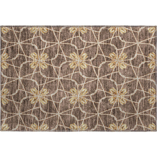 Piper Looms Mayfield Geometric AMF958 Brown Machine Washable Area Rug Scatter Main Image