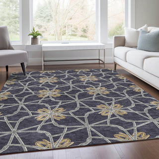 Piper Looms Mayfield Geometric AMF958 Charcoal Machine Washable Area Rug Lifestyle Image Feature