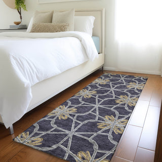 Piper Looms Mayfield Geometric AMF958 Charcoal Machine Washable Area Rug Runner Lifestyle Image Feature